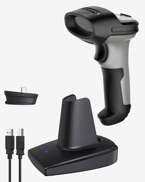 Bluetooth® Wireless Barcode Scanner with 35m Range, BCST-70 + Barcode Scanner Charging Base BS04001