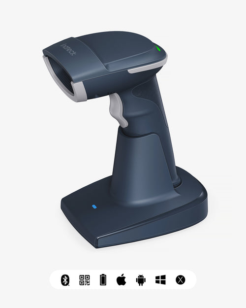 Inateck 2D Wireless Bluetooth® Barcode Scanner with Smart Base, High Decoding Ability & 100M Transmission, BCST-54