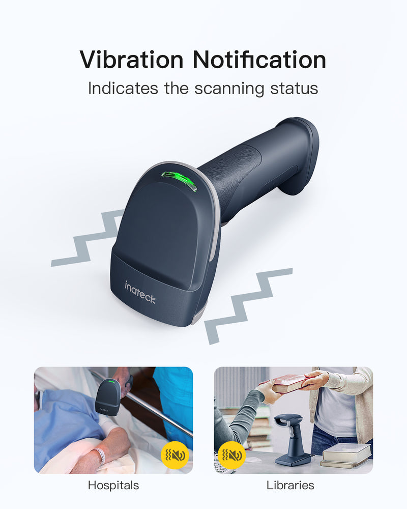 Inateck 2D Wireless Bluetooth® Barcode Scanner with High Decoding Ability, BCST-55