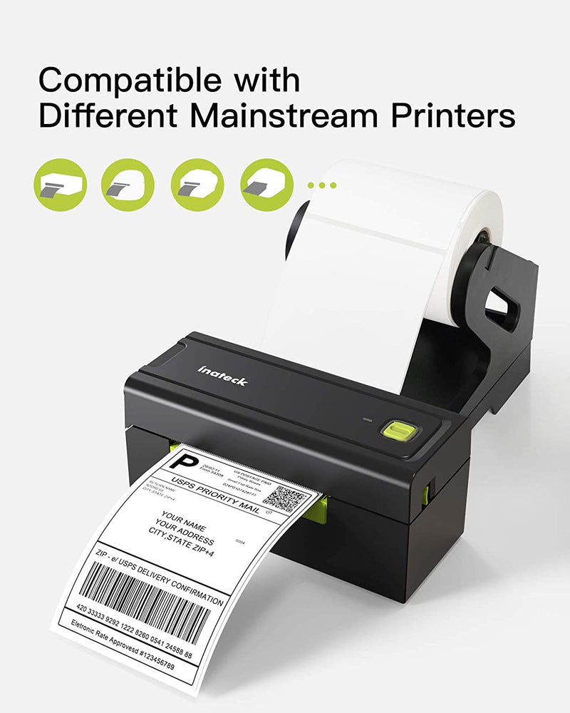 Thermal Direct Shipping Label, 4 Inch×6 Inch (100 mm×150 mm), Waterproof Transportation Label, BPA/BPS Free, 300 Labels per Roll×2 Rolls TP02001-2 - Inateck Office