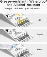 Thermal Direct Shipping Label, 4 Inch×6 Inch (100 mm×150 mm), Waterproof Transportation Label, BPA/BPS Free, 300 Labels per Roll×2 Rolls TP02001-2 - Inateck Office