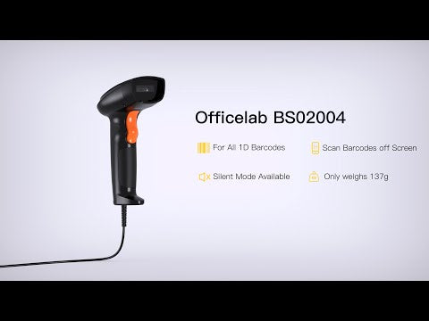 Officelab 1D USB Barcode Scanner, Read Screen, BS02004