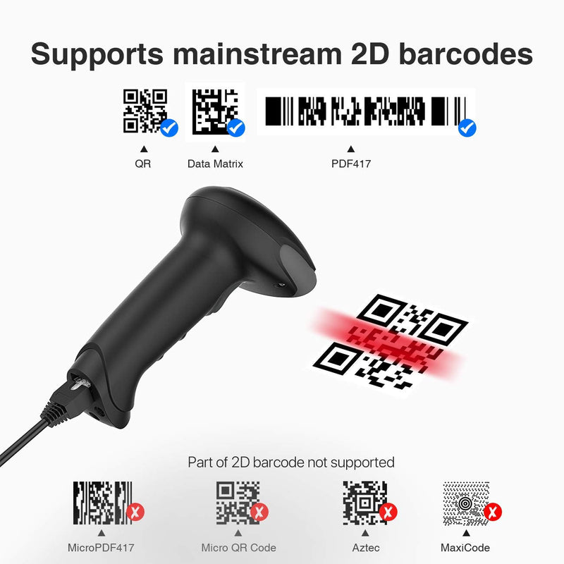 2D Wired Barcode Scanner BS02001 - Inateck Office